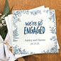 Luxury Personalized Engagement Napkins, We're Engaged, Custom Cocktail Napkins, Beverage Luncheon Cocktail Bar Napkin For Reception, Napkin Decor for Engagement Party, Bridal Shower