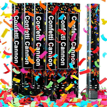 16in Biodegradable Confetti Poppers,Confetti Cannons Bulk with Colorful Confettis Design for Ceremony Party Favor Supplies,Birthday Holiday,Halloween Thanksgiving,Christmas,New Year's Eve(6Pack)