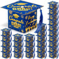 COTOPHER 36 Pack Mini Graduation Cap Gift Boxes, Class of 2025 Graduation Candy Boxes with Tassel, Small Treat Chocolate Box Centerpieces for Tables Party Decorations Graduate Favors Supplies