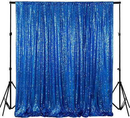 ShinyBeauty Sequin Backdrop Royal Blue 8FTx10FT Glitter Backdrop Photography Background 96Inchx120Inch Blue Shimmer Sequin Fabric Photo Booth Backgrounds for Wedding Banquet Graduation Prom Event