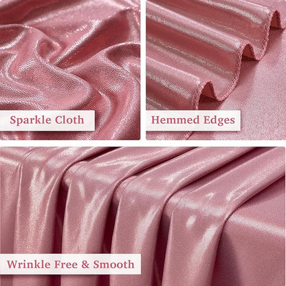 30ftx10ft Rose Gold Sequin Backdrop Curtain Panels for Parties, Wrinkle Free Glitter Photo Backdrop Drapes 6 Panels 5x10FT Shimmer Back Drop Cloth for Wedding Birthday Christmas Photography Background