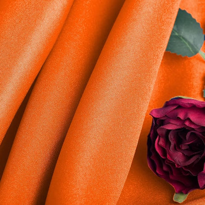 Ascoza 2pack 132 Inch Orange Round Tablecloth in Washable Polyester Fabric for Wedding/Banquet/Restaurant/Parties