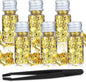 6Pcs Decorative Gold Leaf, Multifunction Gold Leaf Cake Decoration Baking Foil Decor for Cooking Dessert Steak Decoration Crafts Makeup Leaves with Plastic Tweezers