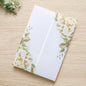 PONATIA 50PCS Vellum Jackets for 5x7 Invitation Cards- 135GSM Champagne Flowers Vellum Sleeves, VVellum Sleeves, 5x7 Clear Jackets - Wedding Invitations Wraps - Transparent Card Jackets