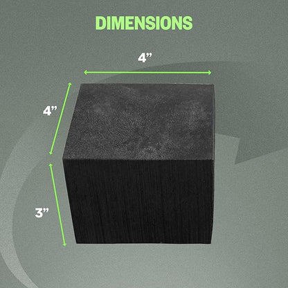 XCEL Floral Foam Blocks - Reusable, Weather Resistant Foam - Perfect for Fresh & Artificial Flower Arrangements, Crafts, Planter Boxes, Home Decor & More - 8-Pk, Black (4” x 4” x 3”)