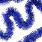 32.8 Ft Blue Christmas Tinsel Garland Metallic Shiny Tassle Banner Wall Hanging Tinsel Streamers Backdrop for Christmas Holiday Birthday Party Supplies Indoor Outdoor Ornaments Home Decor