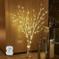 BAOLITVINE Birch Branch Lights with Timer Battery Operated 100 LED Fairy Lights, Lighted Willow Branches 32IN for Home Bedroom Fireplace Christmas Decoration Inside Outdoor