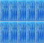 Blue Backdrop Wavy Tinsel Foil Fringe Curtains for Parties Sparkle Metallic Wavy Blue Birthday Decorations for Streamers Party Decorations Photo Booth Props Birthday Ocean Party Decor Supplies