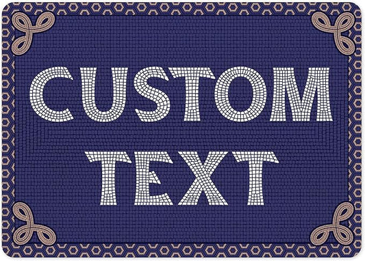 Custom Sign, Custom Street Sign, 11 Font Colors, 13 Font Styles, 4 Hole Options, 22 Sizes, 10x14 Inches, Rust Free DiBound, Fade Resistant, Made in USA by My Sign Center (Fauxsaic 1)