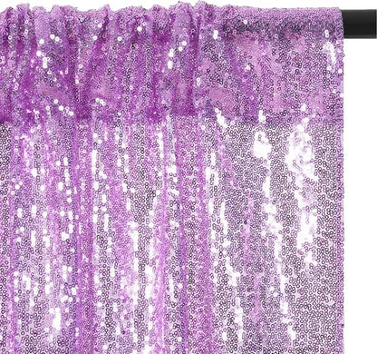 Eternal Beauty Lavender Sequin Backdrop, 6x8 Ft Glitter Background Curtains for Shimmer Photography Party Wedding Birthday Back Drop Decor