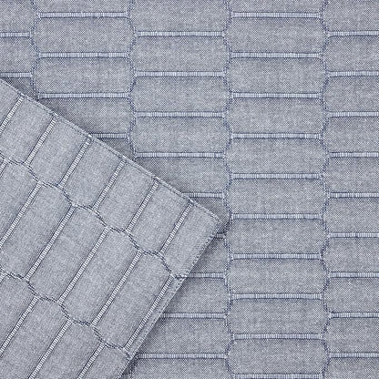 Martha Stewart Honeycomb Modern Farmhouse Reversible Table Runner, Blue, 15"x72"