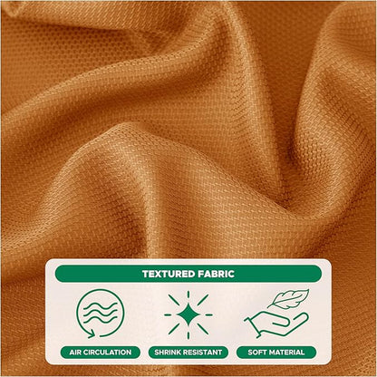 Biscaynebay Fall Tablecloth Textured Fabric Square Tablecloths 90x90 Inch, Bronze Thanksgiving Autumn Harvest Water Resistant Fabric Tablecloths for Kitchen, Dining, Wedding, Parties Machine Washable