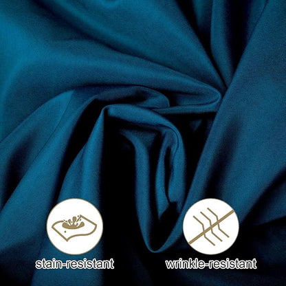 Ascoza 2pack 90x132 Inch Peacock Blue Rectangular Tablecloth 8 Feet Table Cloth in Polyester Fabric for Wedding/Banquet/Restaurant/Parties
