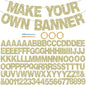BEISHIDA 116 PCS A-Z Glitter Champagne DIY Letter Banner Kit Make Your Own Banner，Including 111 Letters and Numbers 3 Rope and 2 Threading Device,Customized for Birthday Graduation Wedding Party Decor