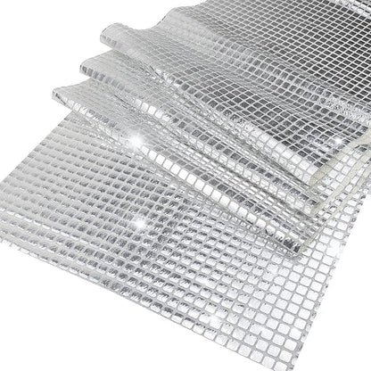 12 x 108 Inches Glitter Disco Table Runner - Retro 70s 80s Theme Decor - Silver Sequin - Bachelorette & Wedding Party Supplies