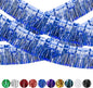 4 Pack Iridescent Float Fringe Curtains, Metallic Foil Fringe Garland Shiny Tassel Foil Parade Float Decorations for Trailer Car Graduation Homecoming Outdoor Indoor Party (Royal Blue)