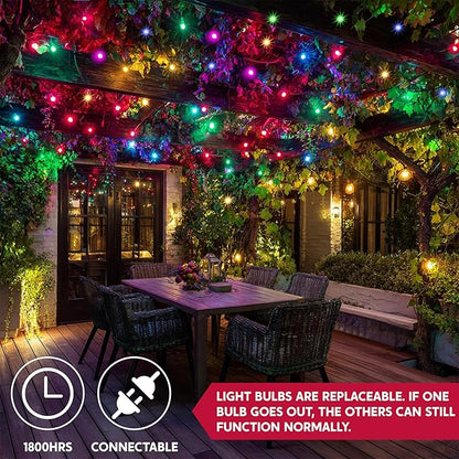 Joiedomi Multicolor Christmas String Lights,150 Count 31.2FT Christmas Fairy Tree Lights Plug in for Indoor Outdoor Xmas Decorations Patio Holiday Theme Party Yard House,Green Wire
