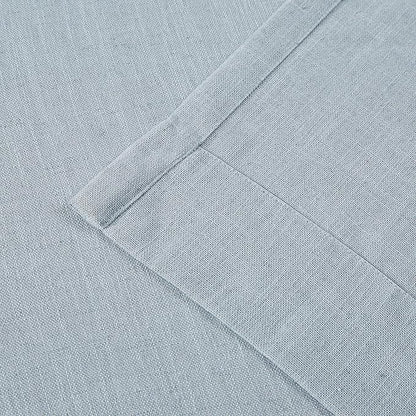 Vision Home Blue Grey Pinch Pleated Semi Sheer Curtains Textured Linen Blended Light Filtering Window Curtains 63 inch for Living Room Bedroom Pinch Pleat Drapes with Hooks 2 Panels 40" Wx63 L