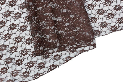 MDS Pack of 20 Wedding 12 x 108 inches Lace Table Runner for Wedding, Decorations for Birthday Parties, Banquets, Graduations, Engagements, and Runners fit Rectangle, Round Table- Coffee