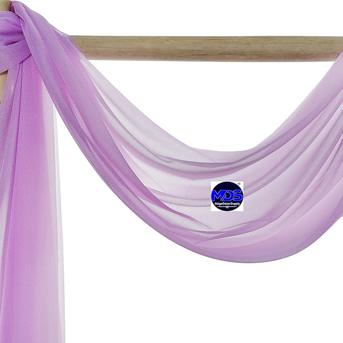 MDS Halloween Chiffon Draping Fabric - 1 Panel, 30" Wide x 40ft Long - Sheer Spooky Arbor & Canopy Drapery for Haunted House Backdrops, Party Ceilings, DIY Costumes & Themed Events - Orchid
