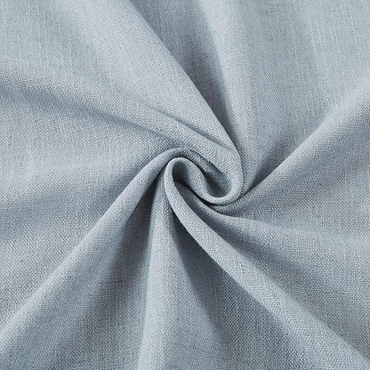 Vision Home Blue Pinch Pleated Semi Sheer Curtains Linen Blended Light Filtering Window Curtains 90 inch for Living Room Bedroom Pinch Pleat Drapes with Hooks 2 Panels 40" Wx90 L,Blueish Gray