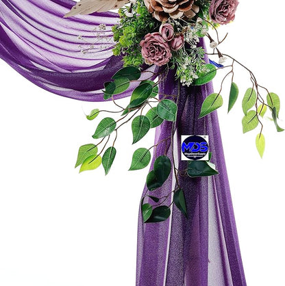 MDS Halloween Chiffon Draping Fabric - 1 Panel, 30" Wide x 40ft Long - Sheer Spooky Arbor & Canopy Drapery for Haunted House Backdrops, Party Ceilings, DIY Costumes & Themed Events - Cadbury Purple