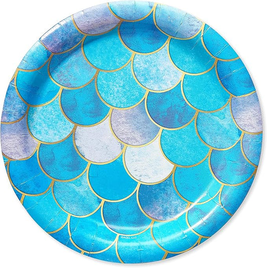 American Greetings Mermaid Party Supplies, Dessert Plates (36-Count)
