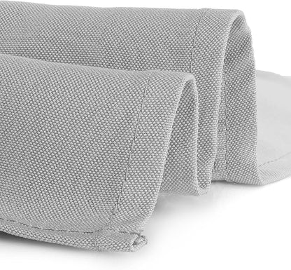 Gee Di Moda Rectangle Tablecloth - 90 x 132 Inch Silver Table Cloth for 6 Foot Table with Floor-Length Drop - Heavy Duty Washable Fabric - 6 Ft Buffet Table, Holiday Party, Wedding & Baby Shower