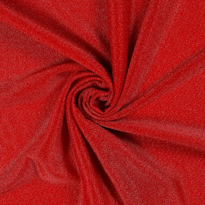 VDS Pack of 2 Panel (30 Inch X 30 Feet) Wedding Arch Draping Fabric Sheer Chiffon Fabric Drapery for Wedding Ceremony Reception Swag Backdrop Canopy Chuppah ARBO Altars Decoration (Red)