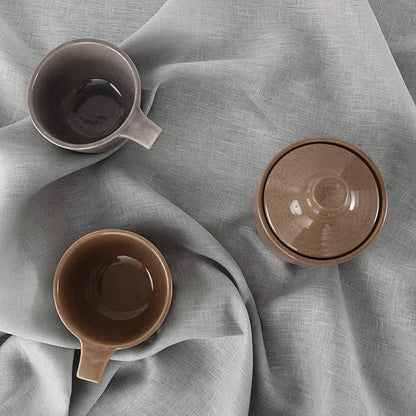 Solino Home Linen Tablecloth for Rectangle Tables 60 x 90 Inch - Classic Hemstitch 100% Pure Linen Soft Grey Table Cloth - Machine Washable Cloth Tablecloth for Fall, Autumn, Thanksgiving, Christmas