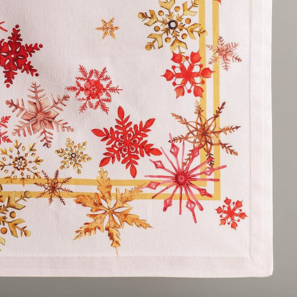 Maison d' Hermine Table Runner 100% Cotton Single Layer Table Runners 36 inches Long for Thanksgiving Christmas Decorations Home Kitchen Dining Party Wedding (Crystal Star, 14.5" x 36")