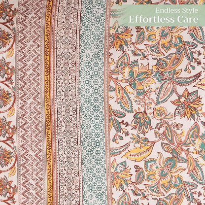 Maison d' Hermine Table Runner 100% Cotton Double Layer Table Runners 108 inches Long for Thanksgiving Christmas Decorations Home Kitchen Dining Party Wedding (Nila, 14.5" x 108")