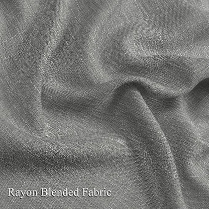 Vision Home Gray Pinch Pleated Semi Sheer Curtains Textured Light Filtering Window Curtains 84 inch for Living Room Bedroom Rayon Blended Charcoal Grey Pinch Pleat Drapes with Hooks 2 Panels 40"Wx84"L