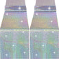 Durony 2 Pack Disco Table Runner 11 x 108 Inch Mirror Silver Laser Glitter Foil Cover With Sparkle Sequin for Bachelorette, 70s, Cowgirl Party Decorations