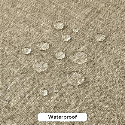 Fitable Faux Linen Tablecloths for Rectangle Tables: Water & Stain Resistant Farmhouse Table Cloth, Washable Burlap Textured Table Covers for Kitchen Dining Party(2 Pack, 60x84 Inch, Khaki)