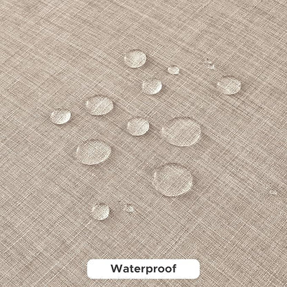 Fitable Faux Linen Tablecloths for Rectangle Tables: Water & Stain Resistant Farmhouse Table Cloth, Washable Burlap Textured Table Covers for Kitchen Dining Party(2 Pack, 60x120 Inch, Nature)