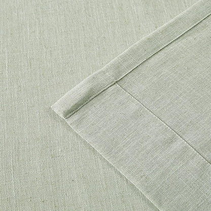 Vision Home Pinch Pleated Semi Sheer Curtains Textured Linen Blended Light Filtering Window Curtains 84 inch for Living Room Bedroom Pinch Pleat Drapes with Hooks 2 Panels 40" Wx84 L,Soft Green