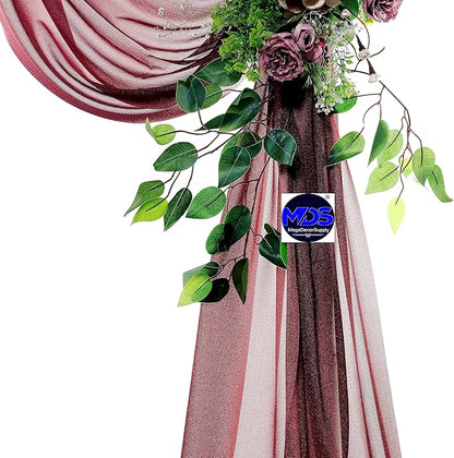 MDS Halloween Chiffon Draping Fabric - 1 Panel, 30" Wide x 100ft Long - Sheer Spooky Arbor & Canopy Drapery for Haunted House Backdrops, Party Ceilings, DIY Costumes & Themed Events - Burgundy