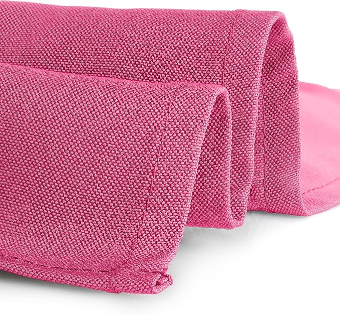 Gee Di Moda Square Tablecloth - 70 x 70 Inch Fuchsia Table Cloth for Medium Square or Round Tables - Heavy Duty Washable Fabric - for Buffet Table, Holiday Party, Dinner, Wedding & Baby Shower