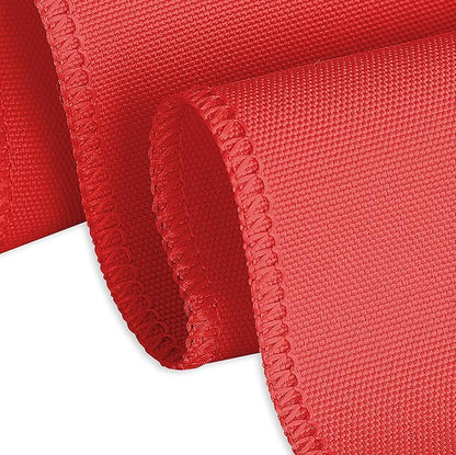 LTC LINENS 5 Pack 108 Inch Round Tablecloths Red - Bulk for 48 Inch Round Table Floor Length - Wrinkle Resistant Polyester Fabric Cloth for Wedding