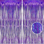 BRAVESHINE Purple Tinsel Foil Fringe Curtains - 2Pcs 3.2x8.2ft Metallic Holidays Photo Backdrop for Halloweens Birthdays Valentine's Bridal Shower Bachelorette Anniversary Engagement Party Supplies
