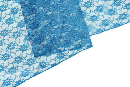 MDS Pack of 20 Wedding 12 x 108 inches Lace Table Runner for Wedding, Decorations for Birthday Parties, Banquets, Graduations, Engagements, and Runners fit Rectangle, Round Table- Dark Teal