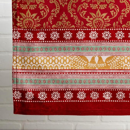 Maison d' Hermine Table Runner 100% Cotton Double Layer Table Runners 72 inches Long for Thanksgiving Christmas Decorations Home Kitchen Dining Party Wedding (Sofia, 14.5" x 72")