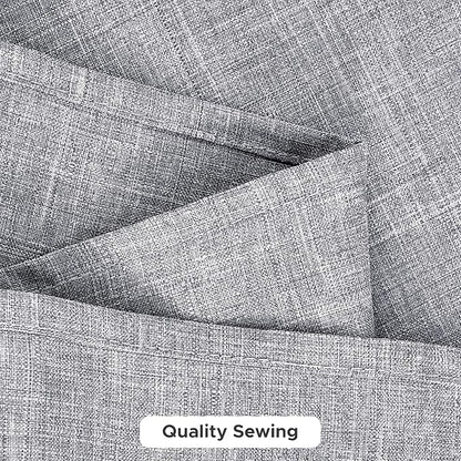 Fitable Faux Linen Tablecloths for Rectangle Tables: Water & Stain Resistant Farmhouse Table Cloth, Washable Burlap Textured Table Covers for Kitchen Dining Party(2 Pack, 52x70 Inch, Light Grey)