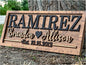 Bridal Shower Gift | Personalized Wedding Gift Last Name Established Sign | Anniversary | Engagement Gifts | Valentines Day Gift | Wood Wedding Sign | Name Heart Sign | Couples Gift