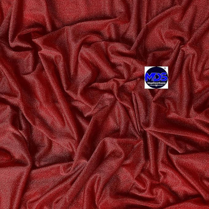 MDS Halloween Chiffon Draping Fabric - 2 Panel, 30" Wide x 100ft Long - Sheer Spooky Arbor & Canopy Drapery for Haunted House Backdrops, Party Ceilings, DIY Costumes & Themed Events - Apple Red