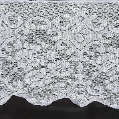 Tableclothsfactory Floral Lace Rectangle Tablecloth 60" x 126" - White