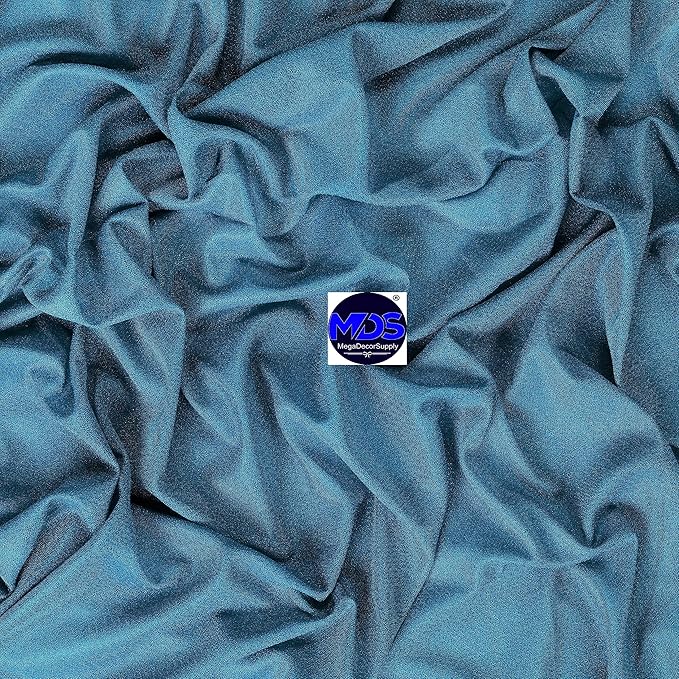 MDS Halloween Chiffon Draping Fabric - 2 Panel, 30" Wide x 50ft Long - Sheer Spooky Arbor & Canopy Drapery for Haunted House Backdrops, Party Ceilings, DIY Costumes & Themed Events - Dark Teal