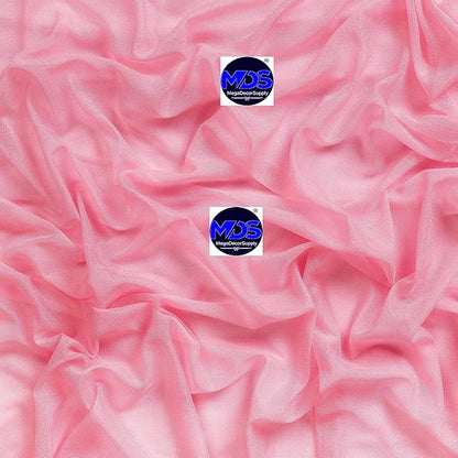 MDS Halloween Chiffon Draping Fabric - 1 Panel, 30" Wide x 100ft Long - Sheer Spooky Arbor & Canopy Drapery for Haunted House Backdrops, Party Ceilings, DIY Costumes & Themed Events - Coral