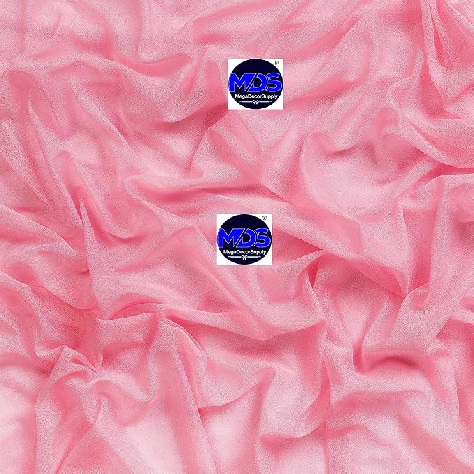 MDS Halloween Chiffon Draping Fabric - 2 Panel, 30" Wide x 100ft Long - Sheer Spooky Arbor & Canopy Drapery for Haunted House Backdrops, Party Ceilings, DIY Costumes & Themed Events - Coral